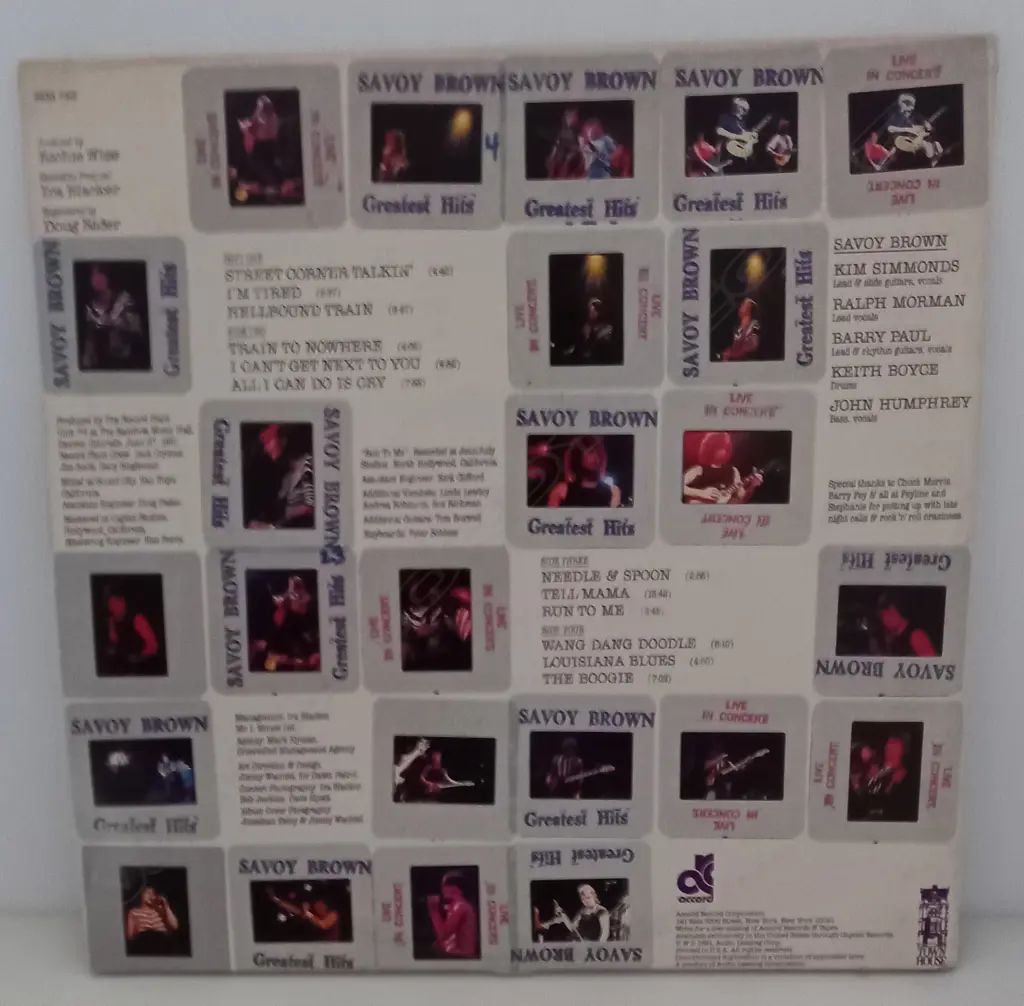 Savoy Brown, Greatest Hits Live In Concert, (Double Album) Image 1++